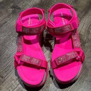 Juicy Couture Pink Rhinestone Sandals